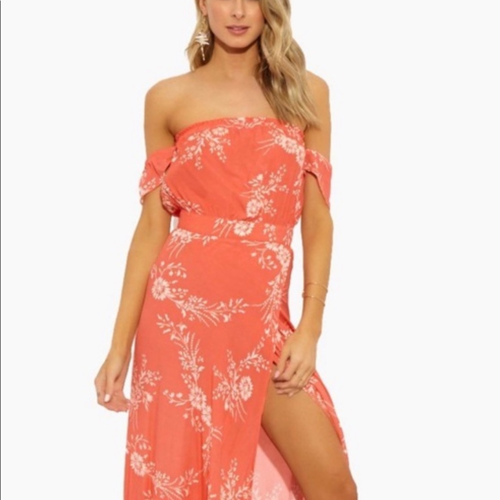 Flynn Skye Bella Maxi Dress In Apricot Burst